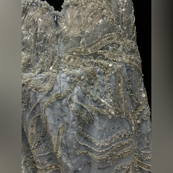 MAC DUGGAL 20544 NWT Blue Strapless Embellished Trumpet Gown - Picture 7 of 8